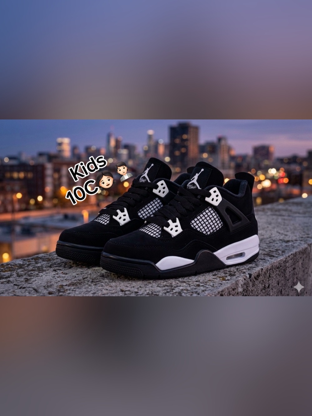Jordan 4 Retro PS FOR Kids Black & White Basketball
Sneakers (Size 10C)🙋🏻🙋🏻‍♀️